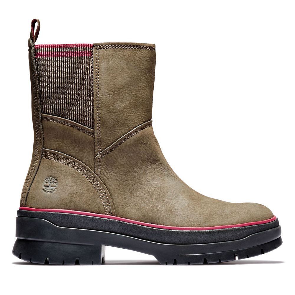 Ghete Iarna Timberland Dama Masline Verzi - Malynn Waterproof Side-Zip - Romania - LSRGOQ837